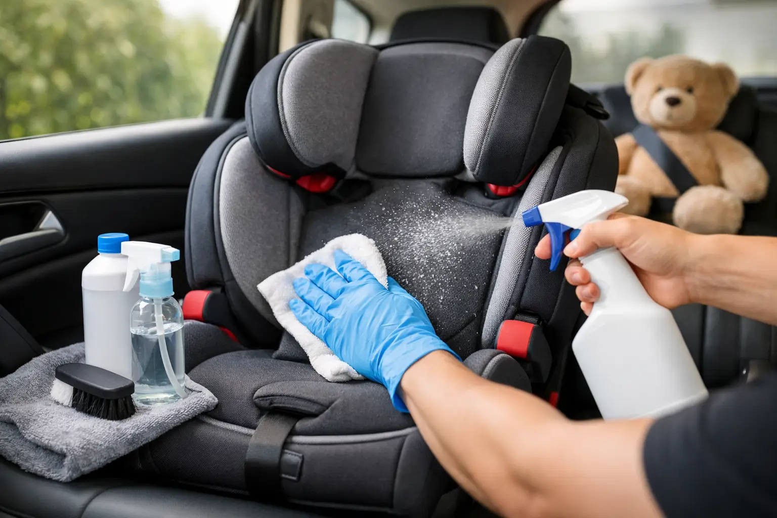 Kinderauto-Sitze hygienisch reinigen leicht gemacht