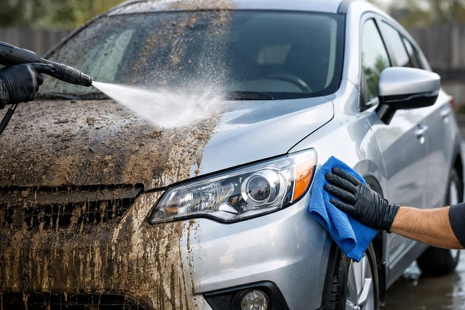 Stark verschmutztes Auto reinigen richtig