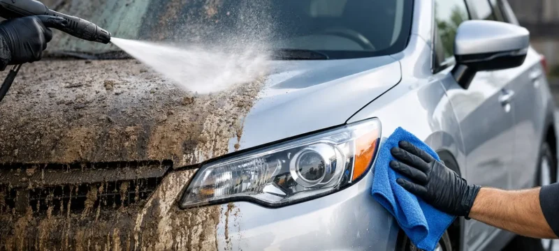 Stark verschmutztes Auto reinigen richtig